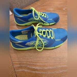 Skechers Go Bionic Green And Blue Running Shoes Size 8.5